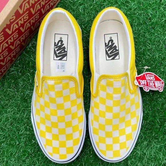Vans Classic Slip On Checkerboard Yellow - Picture 2 of 6